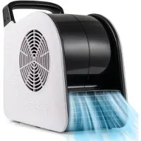 Costway Vloerventilator, 130 W, 3 snelheden en 185° draaibare kop, blaasmachine voor drogen en ventileren, staande ventilator voor thuis en commercieel