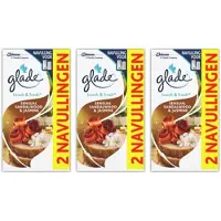 Glade Touch & Fresh Sensual Sandalwood & Jasmine - Luchtverfrissers - duo navullingen 2 x 10 ML - 3 x (6x10 ml)