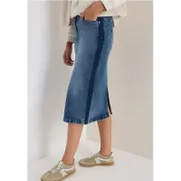 Cecil Dames Denim rok met galonstrepen - Blauw - 33