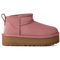 Ugg Kids Classic Ultra Mini Platform gevoerde enkelboots roze Meisjes Suède - maat 36
