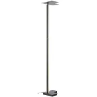 Brilliant LED-vloerlamp Mora, dimbaar, zwart, Woon-/ Eetkamer, metaal, Modern, LED vloerlamp
