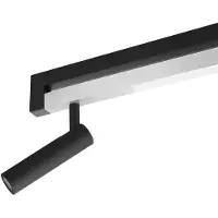 Brilliant LED plafondspot Pulse, zwart, 100 cm, metaal dimbaar, zwart, Woon-/ Eetkamer, metaal, Modern, LED plafondlamp