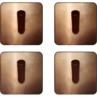 EAVY - Set van 4 Zelfklevende handdoekhaakjes RVS - handdoekhouder - wandhaak - plakhaak - Geborsteld Koper
