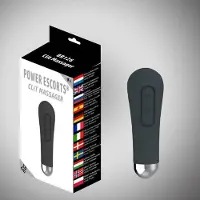 Power Escorts - BR126 - Clit massager - Clitoris Vibrator - black - 10 cm - Recharcheable - oplaadbaar - gave Cadeaubox