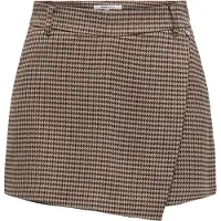 ONLY Rok 'ONLLETTIE' chocoladebruin / brokaat / zwart