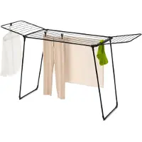 Brabantia HangOn Too Droogrek - 22 m - Inklapbaar Wasrek - Extra Hoog - Matt Black