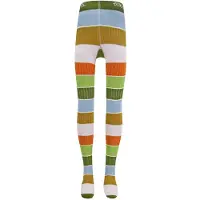 Ewers Mailliot Kindermaat - Banen Groen&Oker&Lichtblauw&Oranje - Rib - Elastisch - Biologisch katoen (GOTS)-110/116