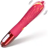 Power Escorts - Heat Function Unique Silicone Clitoris Licker Vibrator - 10 vibration Mode - Roze