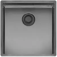 Reginox New York spoelbak 40x40 Comfort vlakbouw, onderbouw, vlakopbouw Gun Metal II R38710