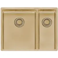 Reginox New York spoelbak 34x40+18x40 (L) OKG Comfort vlakbouw, onderbouw, vlakopbouw Gold II R39229