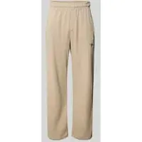 Pegador Wide fit sweatpants met logostitching, model 'Rib'