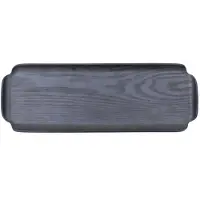 Bosign Leaf Houten dienblad water- en oliebestendig 33x11,5 cm Zwart wilgenhout