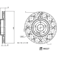 FEBI BILSTEIN Remschijf 186227, 1 stuk