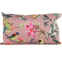 Intratuin Sierkussen Vogels Met Bloemen Dani Roze / Groen 30 X 50 Cm