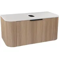 Differnz Olle badmeubel met ribbelfront 90cm eiken