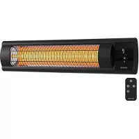 Auronic Terrasverwarmer - Infrarood - Heater - Elektrisch - 2500W - Afstandsbediening - 4 Standen - Zwart