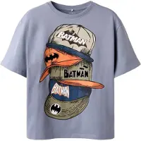 Name it Shirt 'Batman' opaal / olijfgroen / oranje / zwart