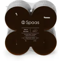Spaas Geurkaars Essential Collection Warm Wonder Bruin 10 Uur D 6 H 2,1 Cm 8 Stuks