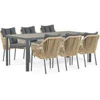 De Laan Marbella/Solare 200 cm dining tuinset 7-delig