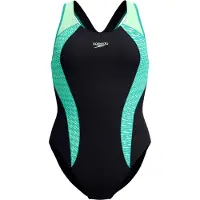 Speedo Placement Laneback Swimsuit Blauw UK 40 Vrouw