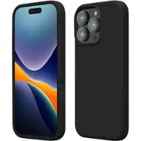Kwmobile telefoonhoesje geschikt voor Apple iPhone 16 Pro - Hoesje met siliconen coating - Smartphone case in mat zwart