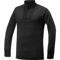 Woolpower Skipully Unisex Zip Turtleneck 400 Black-M