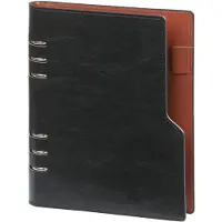 Kalpa 1016-60 Clipbook hervulbare A5 6 Ringband Agenda Pullup Zwart 1 week per 2 paginas 2026-2027-2028