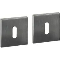 Intersteel Set van 2 sleutelrozetten Tira vierkant RVS 53x53mm
