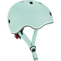 Globber Kinderhelm - Go Up - Pastel Groen - Verstelbaar 45-51cm - Met verlichting - Sterke Polycarbonaat Buitenschaal