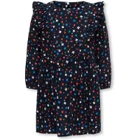 ONLY GIRLS Jurk 'KMGAstrid' lichtblauw / donkerblauw / oranje / wit