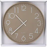 Koopman wandklok glas taupe - Ø50 cm - 6 cm