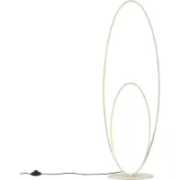 QAZQA Design vloerlamp beige incl. LED 3-staps dimbaar - Boomerang