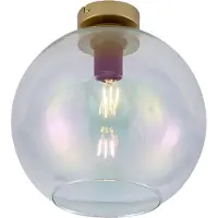 QAZQA Art Deco Plafondlamp Goud met Regenboogglas - Sandra