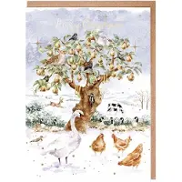 Wrendale Designs Wrendale Kerstkaarten Notepack - 8 stuks - The Twelve Days for Christmas' animal Christmas Card Pack