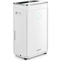 Costway 25L/dag luchtontvochtiger, 3 modi, kamergrootte ca. 30 m², elektrische ontvochtiger met 6,5 l watertank, 24-uurs timer, 2 snelheden, slaapmodus ≤ 42 dB