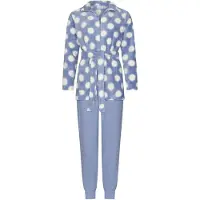 Pastunette - Huispak - Blue Fog - Fleece - Blauw/Wit - Maat 52