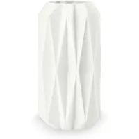 Vt wonen Vaas vtwonen Porcelain 3D Print Diamond White 15 x 29,5 cm