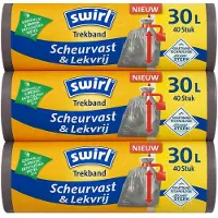 Swirl Afvalzakken met Trekband 30 liter 3x40 stuks