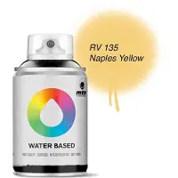 Montana Colors MTN Beige Gele Waterbasis Spuitverf - 100ml graffiti spray-paint geschikt voor kinderen