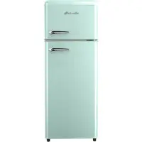 HELVETIA Retro Koelvriescombinatie HRDPER206EMG1 - Muntgroen - 144 cm Hoog - 4ster Vriezer - Vintage - 206 Liter