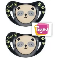 Tigex fopspen, 2 stuks, Smart Night- Physio, panda 0-6 maanden