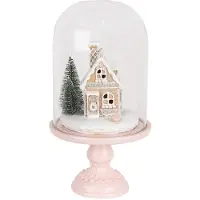 Clayre & Eef Kerstdecoratie met LED-verlichting Ø 17x30 cm Roze Kunststof