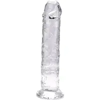 Power Escorts - Transparante Realistische Dildo met Zuignap – 20 cm – N12183