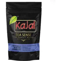 Kajal Butterfly Blue Pea Flower Thee - 100% Natuurlijke Kruidenthee | Rijk aan Antioxidanten, Ondersteunt Gewichtsverlies & Bloedsuiker | 12 Maanden Houdbaar Met Sticker