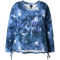 Ulla Popken Sweatshirt blauw