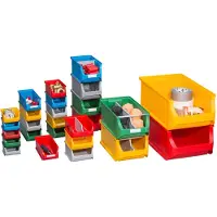 Allit open fronted storage bin ProfiPlus Box 2L, gemaakt van PP, geel