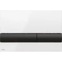 Alca Basic - Spoelbedieningsknop, wit/zwart M1710-8
