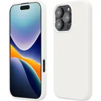 Kwmobile telefoonhoesje geschikt voor Apple iPhone 16 Pro Max - Hoesje met siliconen coating - Smartphone case in wit
