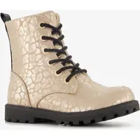 Blue Box meisjes veterboots met luipaardprint goud maat 26
