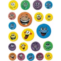 Herma Stickers gezichten, reliëf preeg - 10 stuks